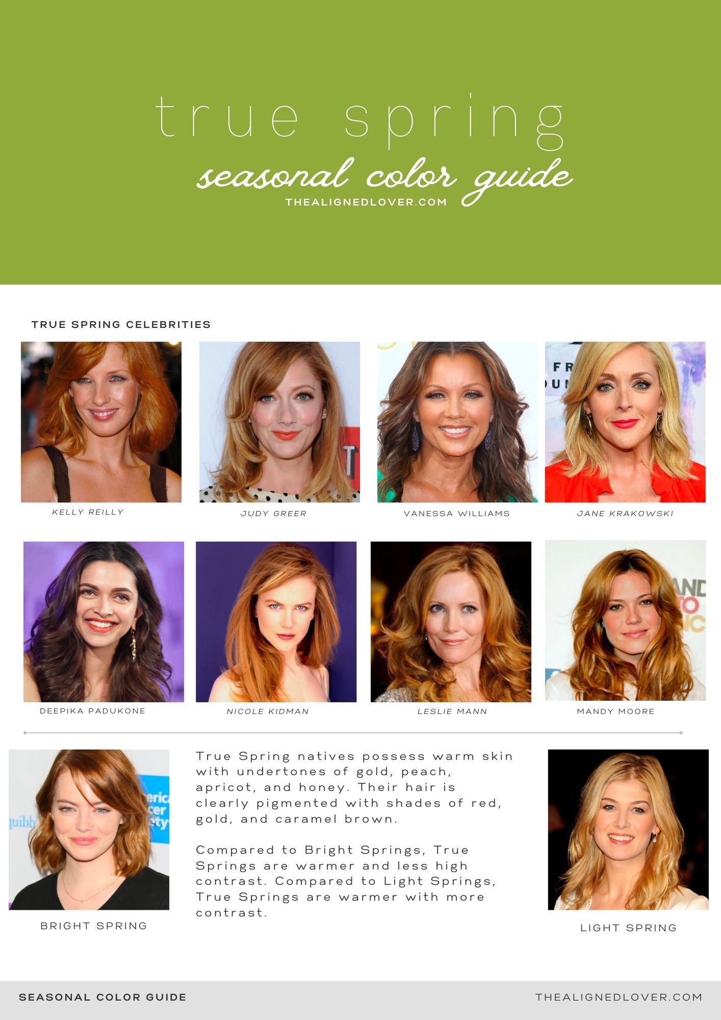 Guide To The True Spring Seasonal Color Palette | The Aligned Lover