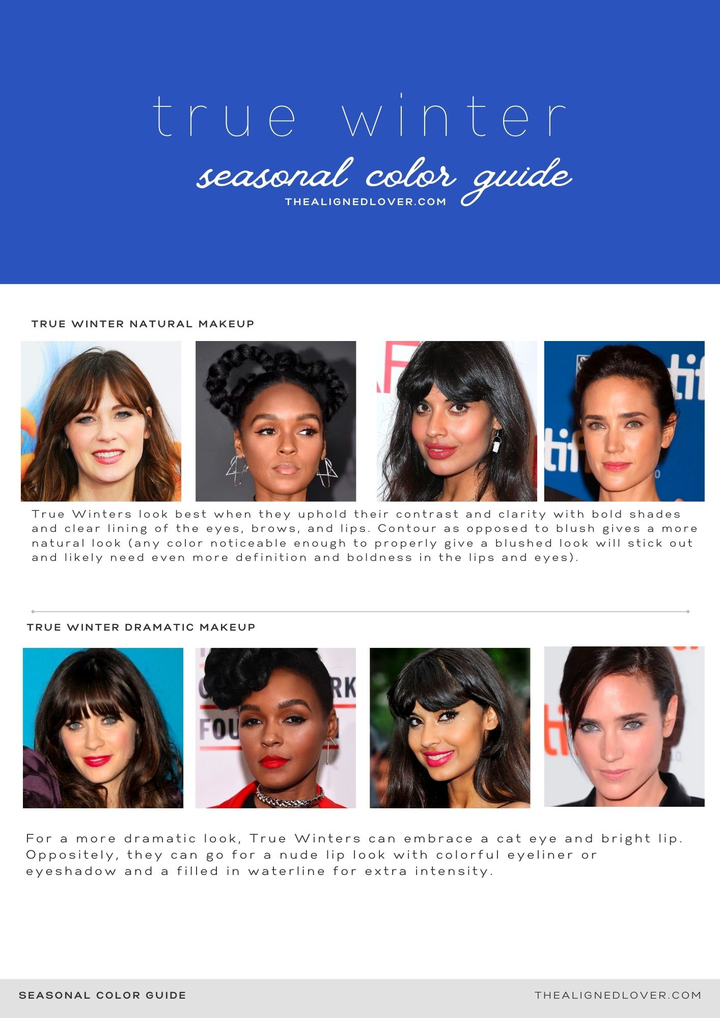 Guide To The True Winter Seasonal Color Palette | The Aligned Lover