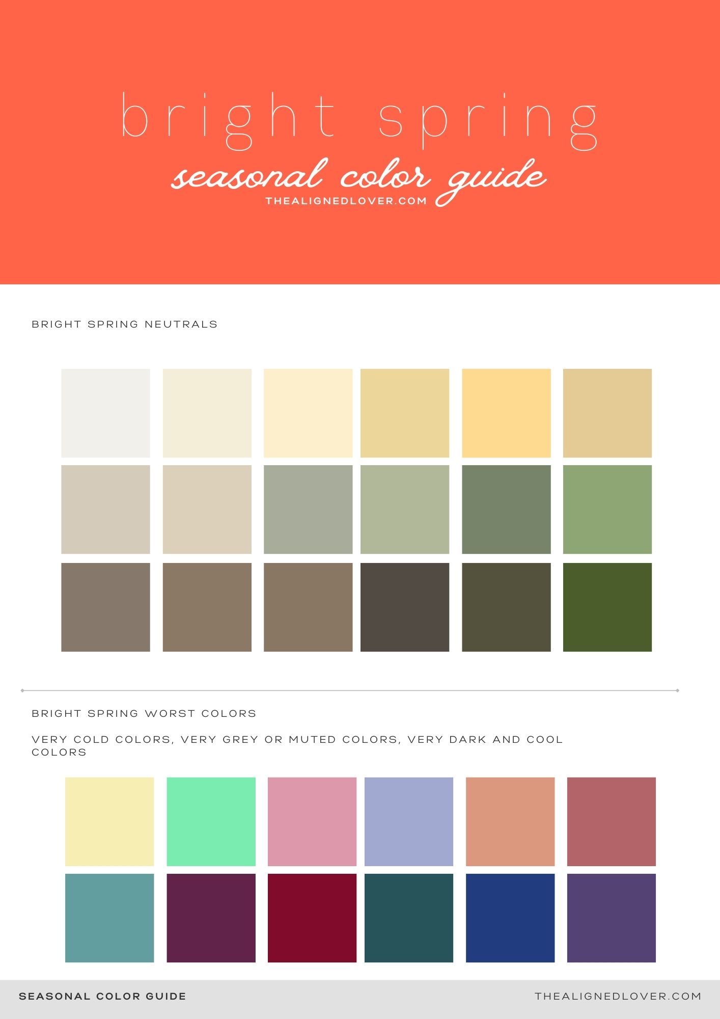 Guide To The Bright Spring Seasonal Color Palette | The Aligned Lover