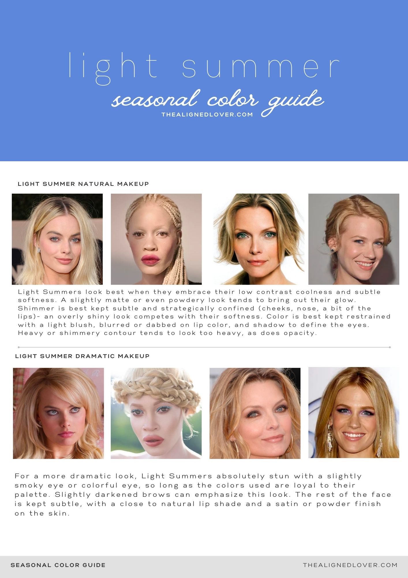 Guide To The Light Summer Seasonal Color Palette | The Aligned Lover